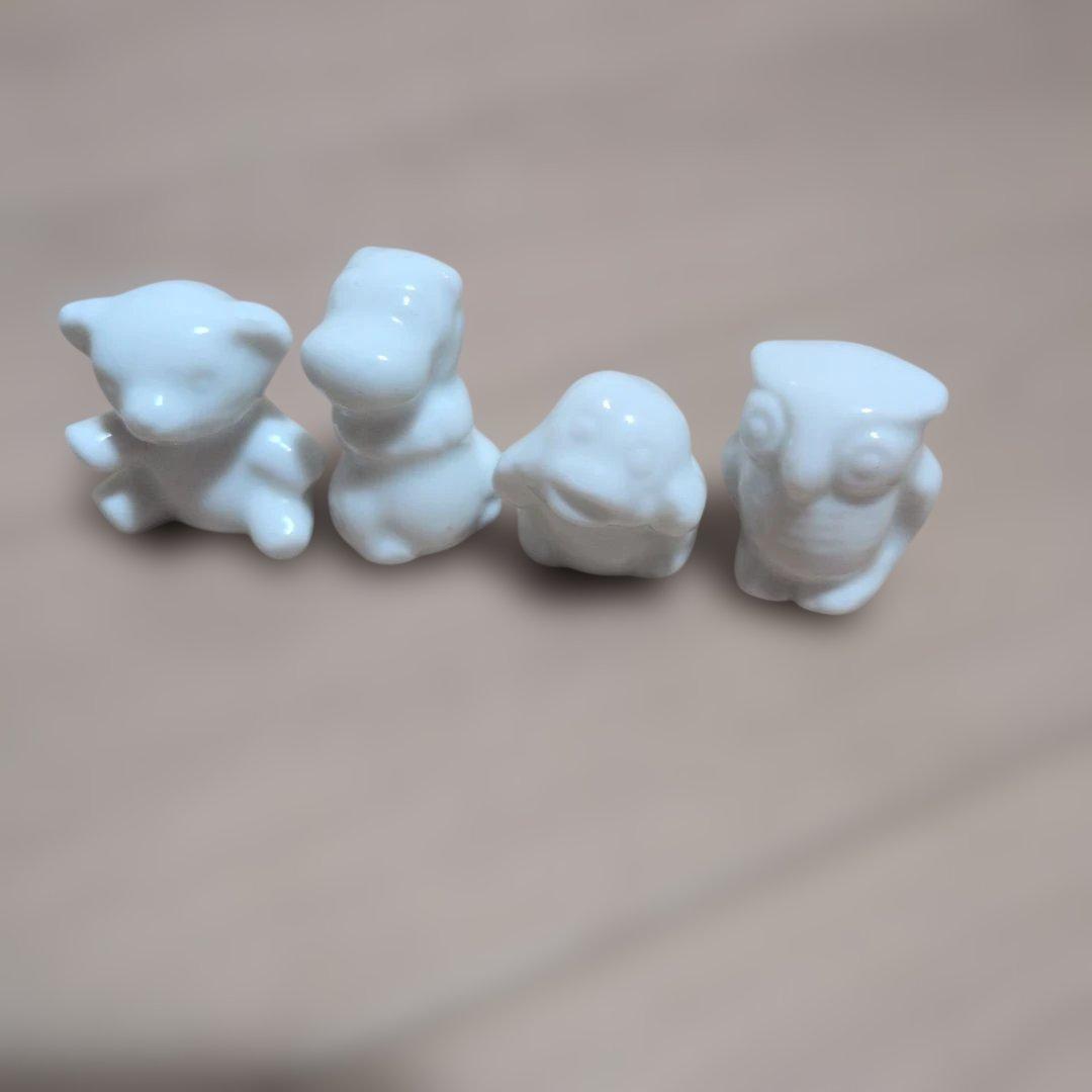 动物造型迷你陶瓷摆件 4件套