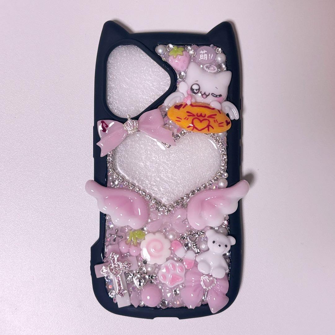 iPhone16 装饰手机壳 手机壳装饰 装饰壳 平成少女 地雷系 猫耳
