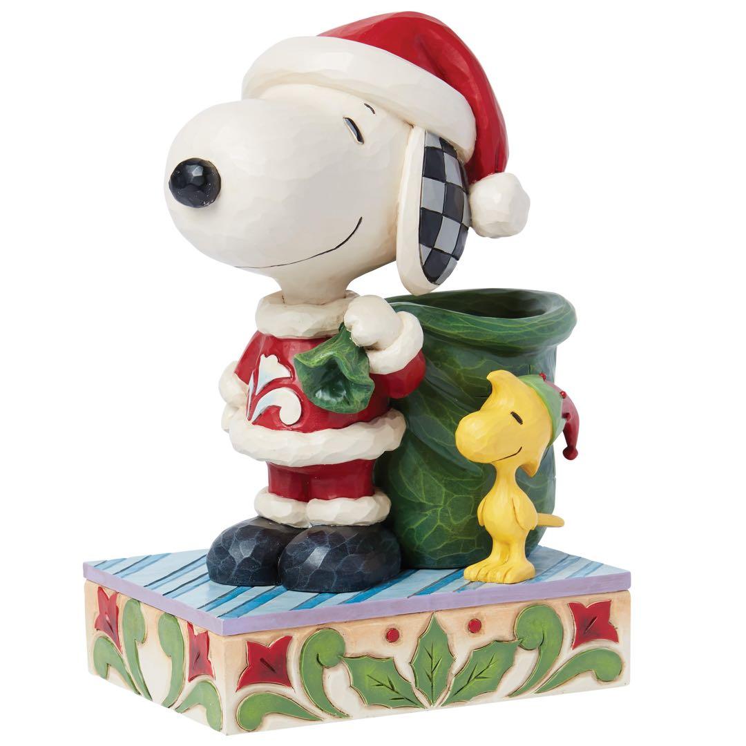 Jim Shore Snoopy & Woodstock Christmas Figure Peanuts New