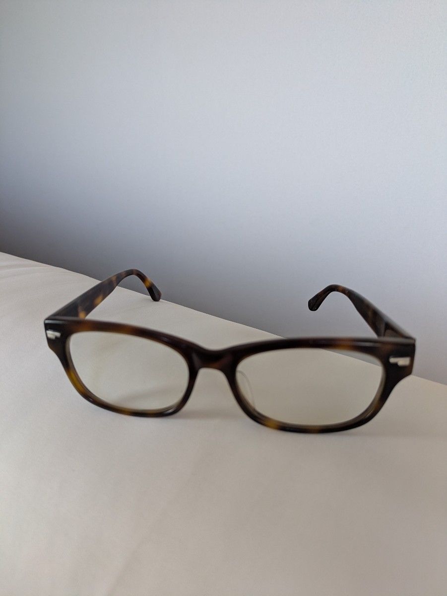Oliver Peoples 玳瑁纹平光镜 威灵顿框 棕色系