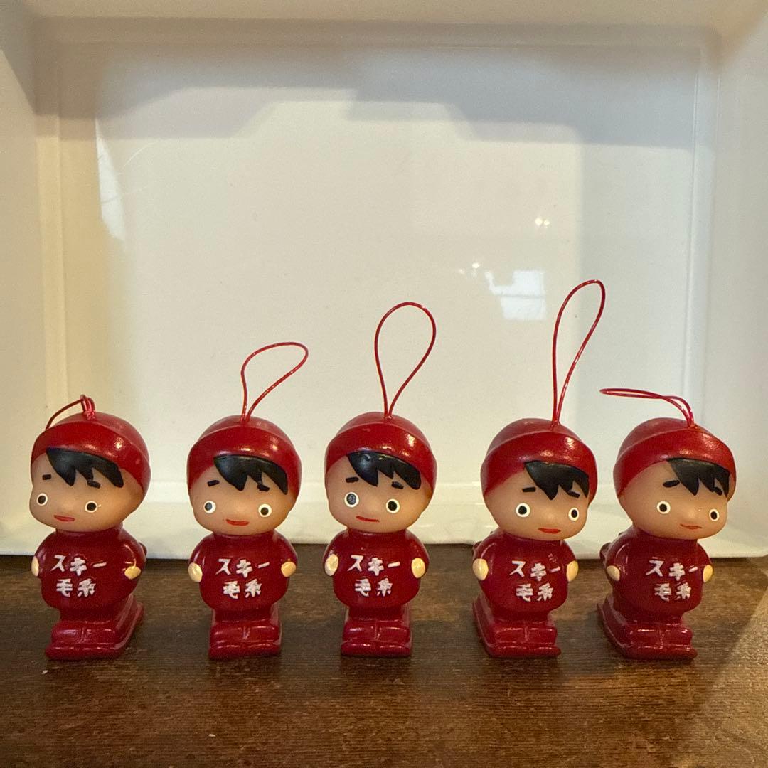 Ski Yarn Mascot Ski Boy Figurine Retro Novelty Goods