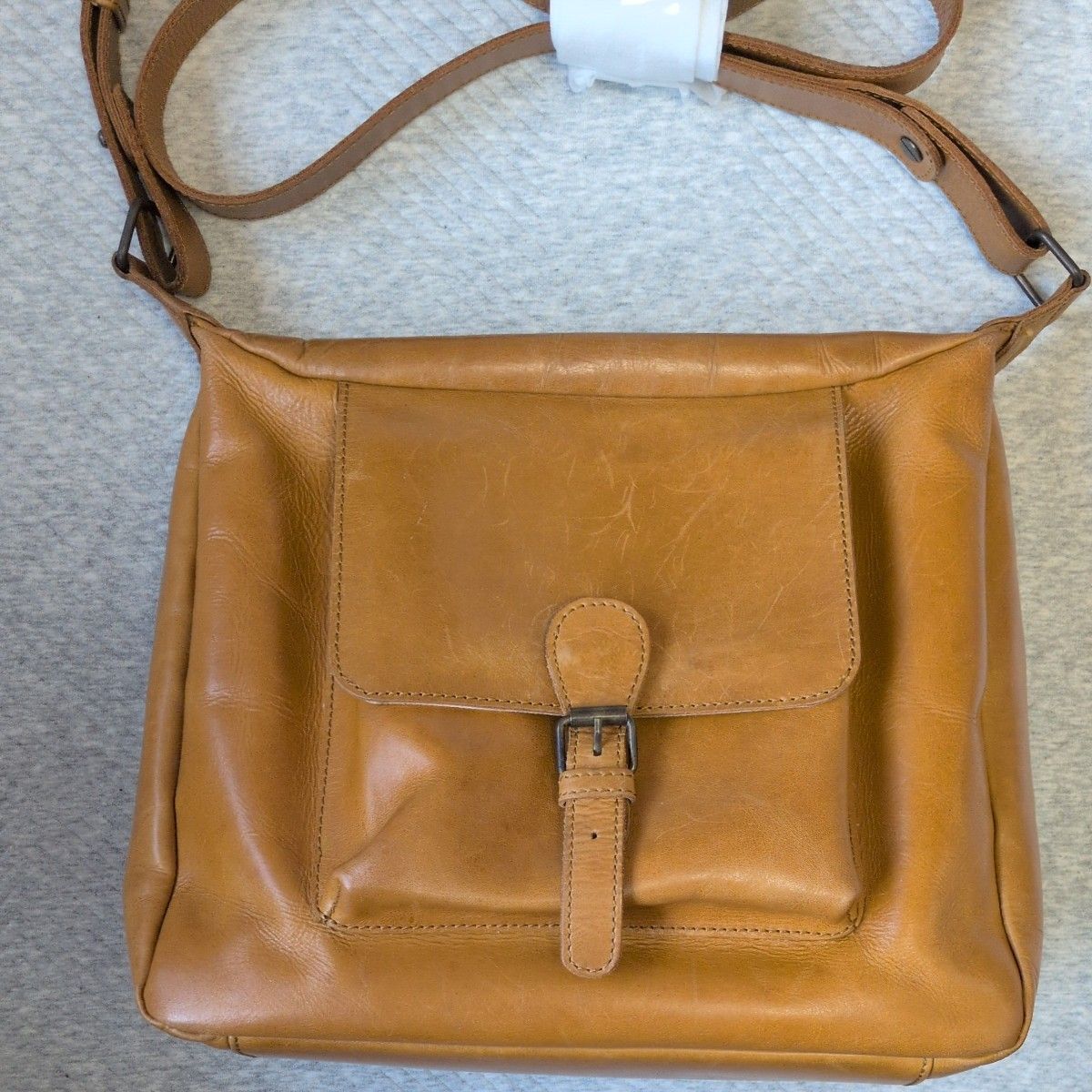 Zenis Shoulder Bag, Brown/Camel, Genuine Leather, with Free Gift