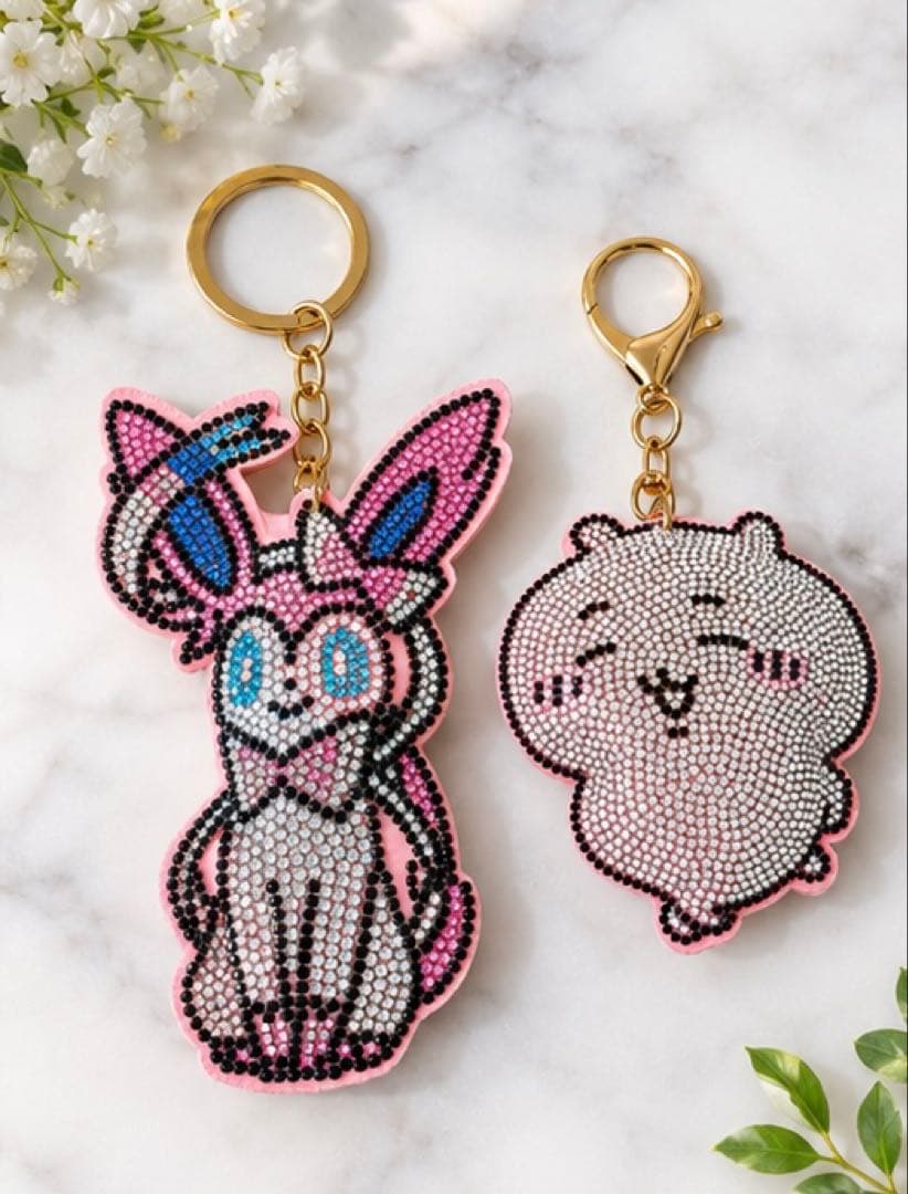 Pokemon Nymia Chiikawa Keychain