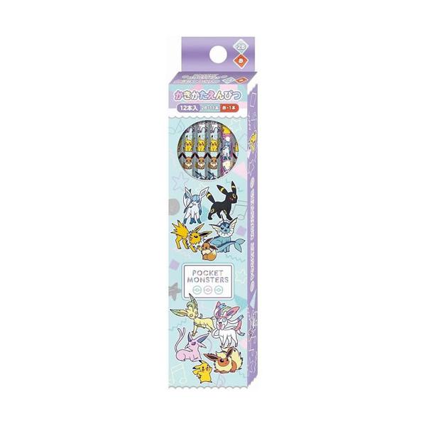 Showa Note Pocket Monsters Pastel Flake Writing Pencil 2B Silver Barrel Pokemon