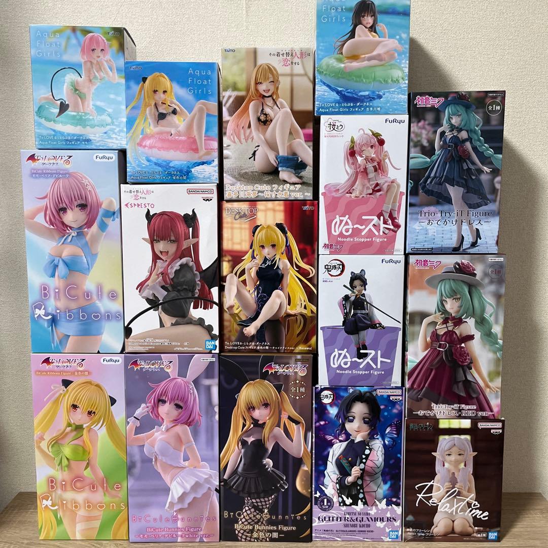 16-Piece Set of Beautiful Girl Figures - Lot Sale Including To LOVE-R, Hatsune Miku, and Kirakira☆