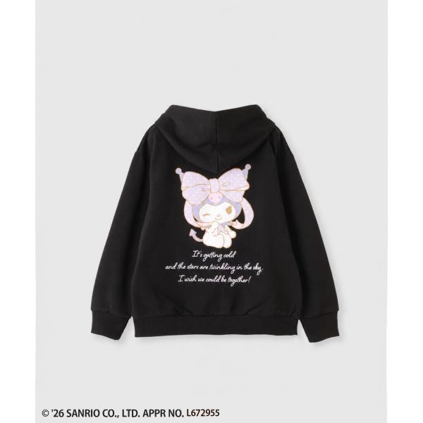 三丽鸥角色系列 黑猫汤姆 连帽卫衣 儿童服装 女孩款 童装 保暖抓绒拉链连帽衫 后背印花上衣