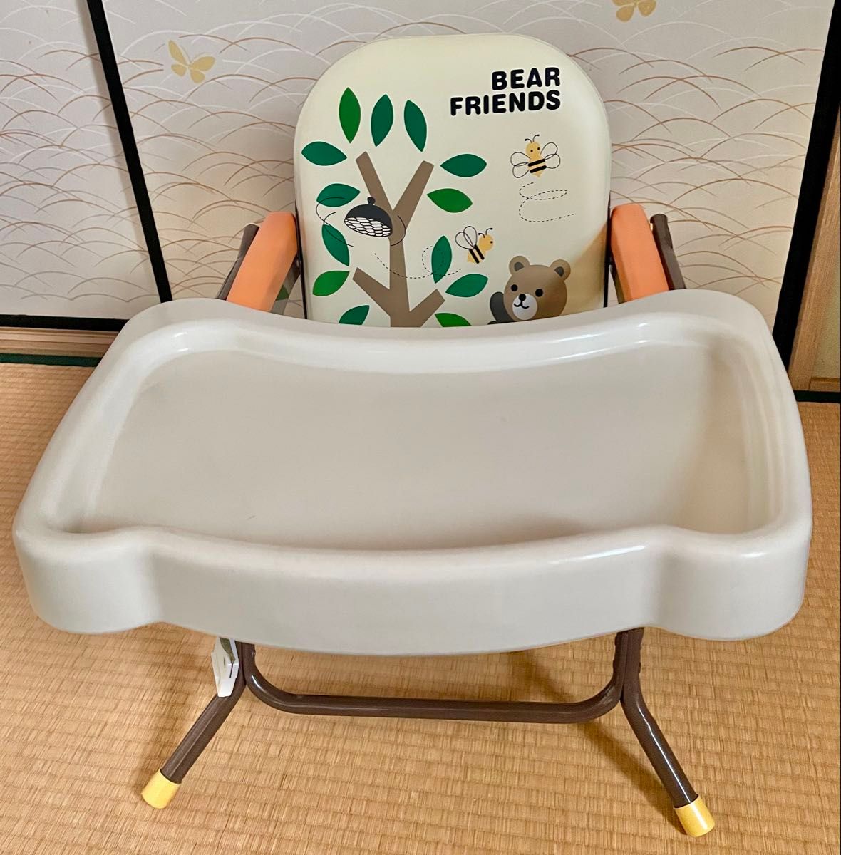 婴儿椅 低餐椅 折叠式 BEAR FRIENDS 带桌板 幼儿餐桌 小熊 小蜜蜂 孕妇用品