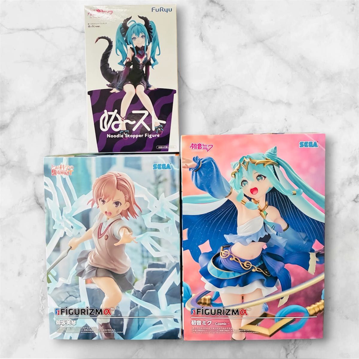 Hatsune Miku Misaka Mikoto Figure 3-Piece Set Nendoroid Stopper FIGURIZMα