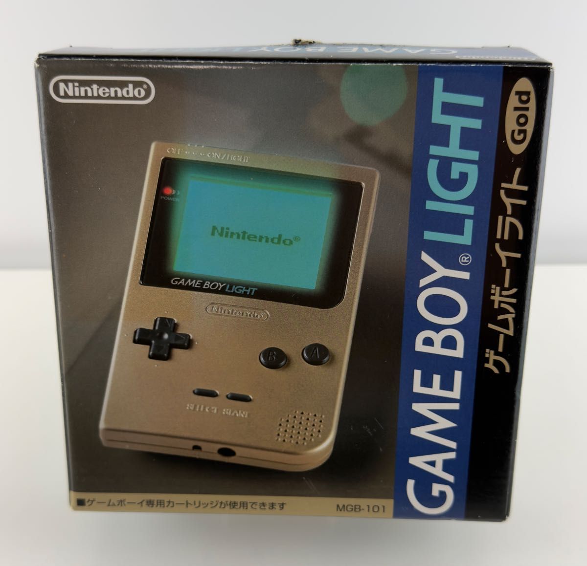近乎全新 任天堂 Game Boy Light 金色 MGB-101 主机 GAMEBOY POCKET LIGHT 包装盒 说明书