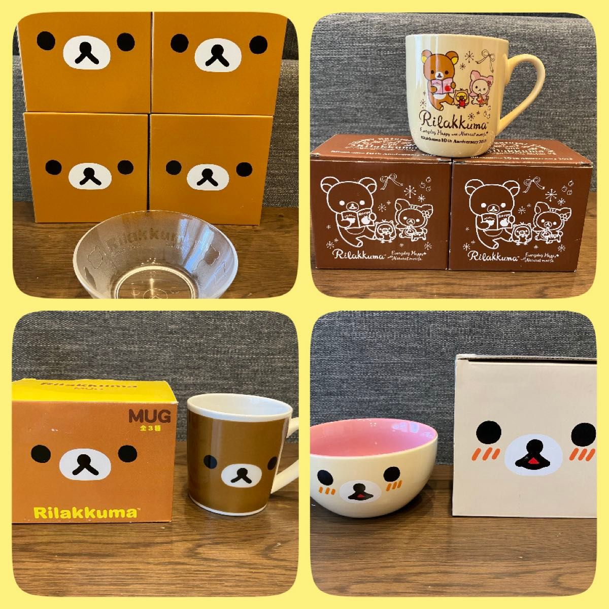 Rilakkuma Tableware Set 8-Piece Mug Bowl Ceramic Lawson Non-Commercial Item