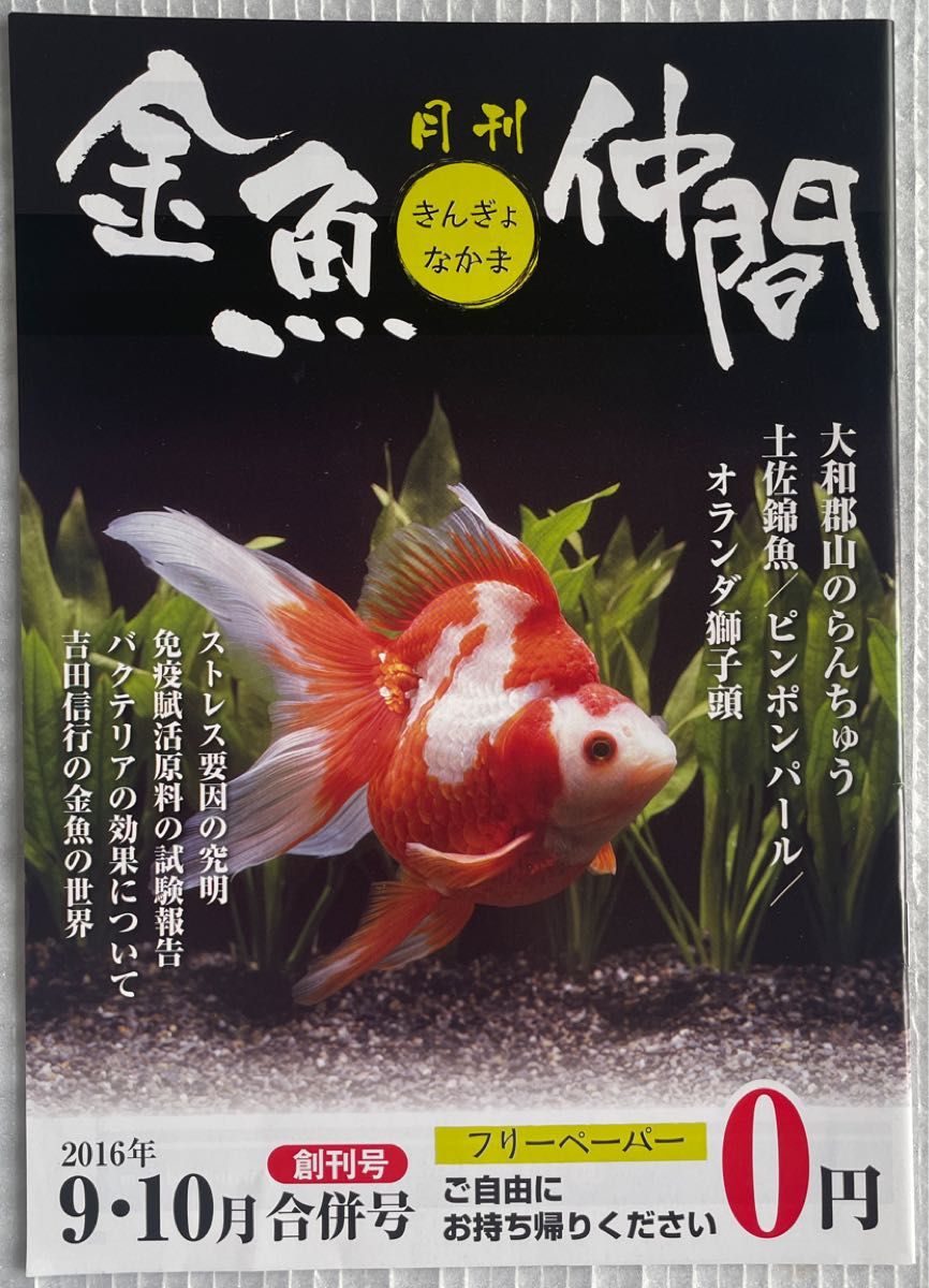 【稀有！】月刊 金鱼伙伴 2016年9-10月合并号 创刊号