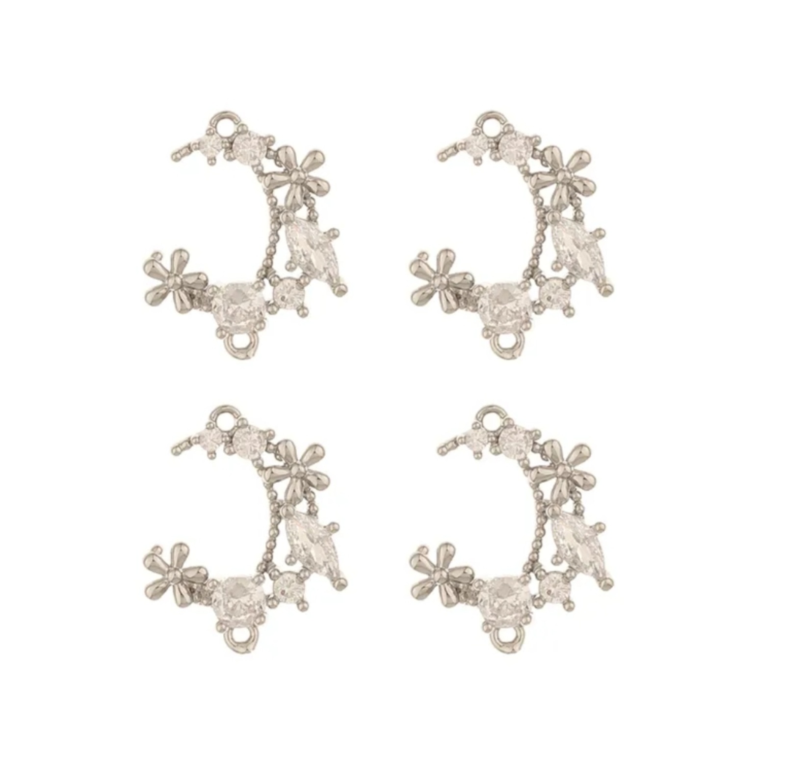 《4pcs》花月连接器【Ch-1334】
