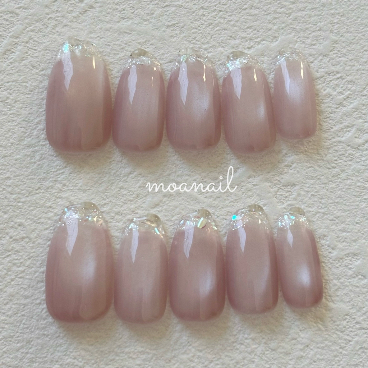 No.51 Glossy Clear French Nail 🧊🫧 Nail Tips Bridal Nail French Nail Glass French Magnetic Nail Transparent Nail Clean Nuance Elegant Nail Minne New Arrival