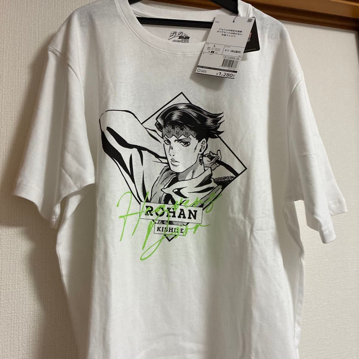 JOJO的奇妙冒险岸边露伴工作人员t恤衫off白色L尺寸JOJO