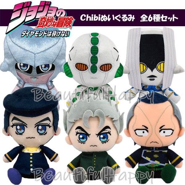 Jojo的奇妙冒险Chibi玩偶6种套装东方仗助疯狂钻石广濑康一虹村亿泰回声ACT3 the hand