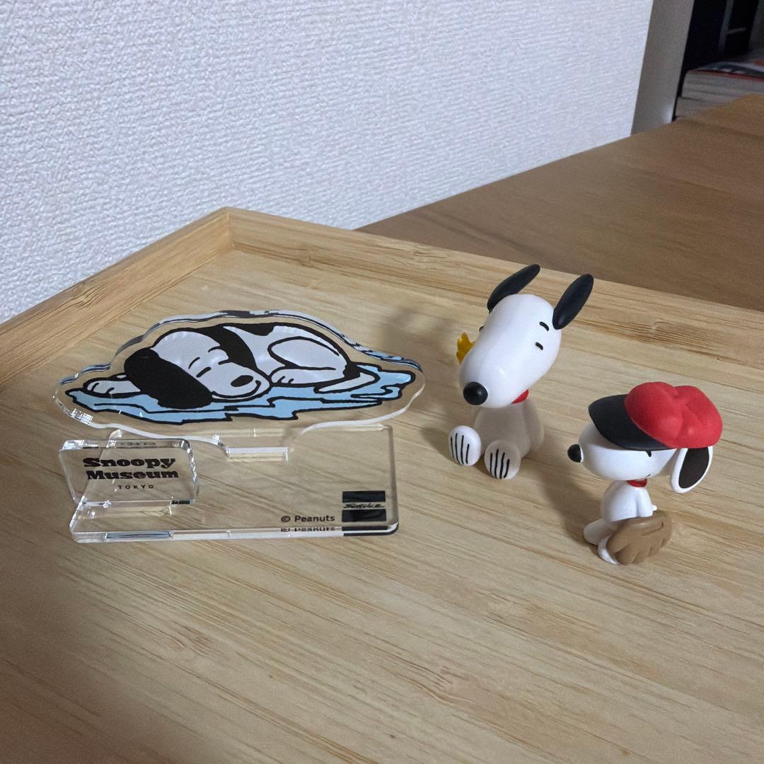 Snoopy Museum Acrylic Stand Figures 3-Piece Set