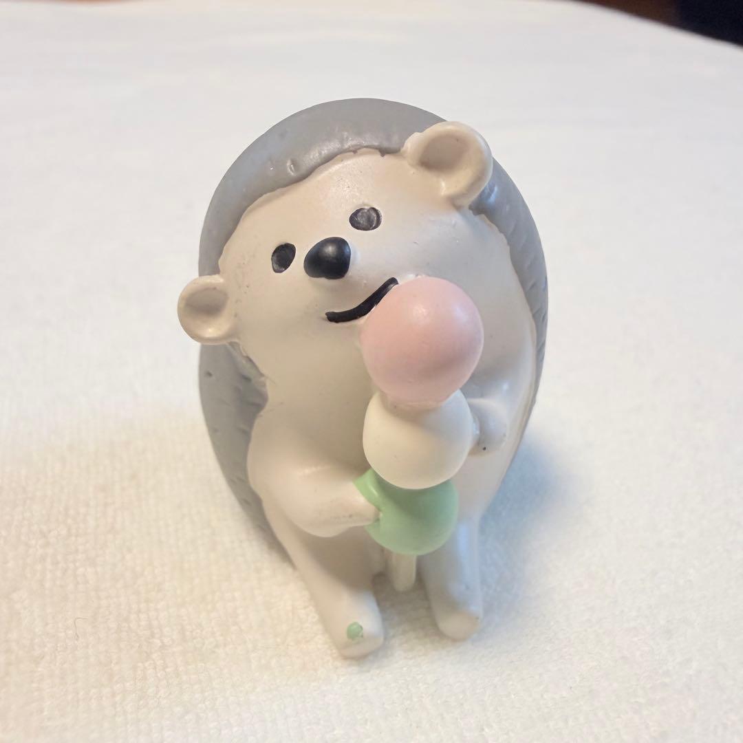 【デコレ コンコンブル】花見だんご ハリネズミ 置物 フィギュア お花見