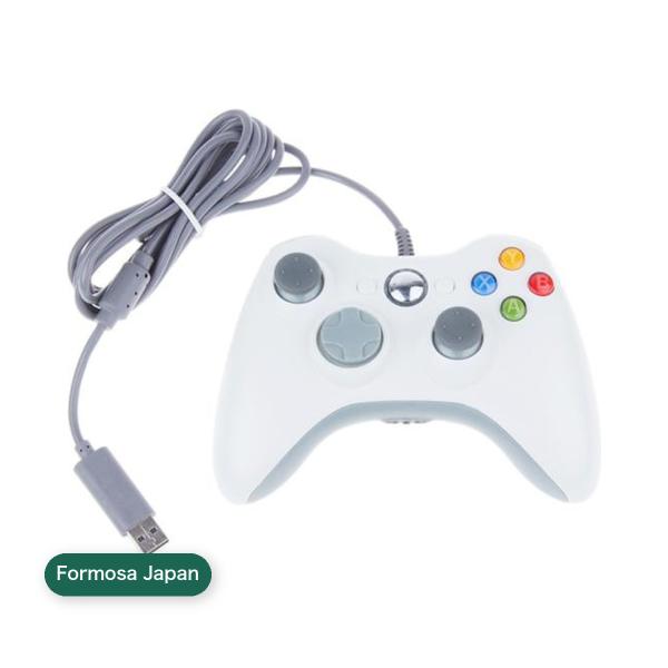 台湾日本 Xbox 360 USB 有线游戏手柄 有线/Xbox/Windows兼容 白色 Xbox360 手柄