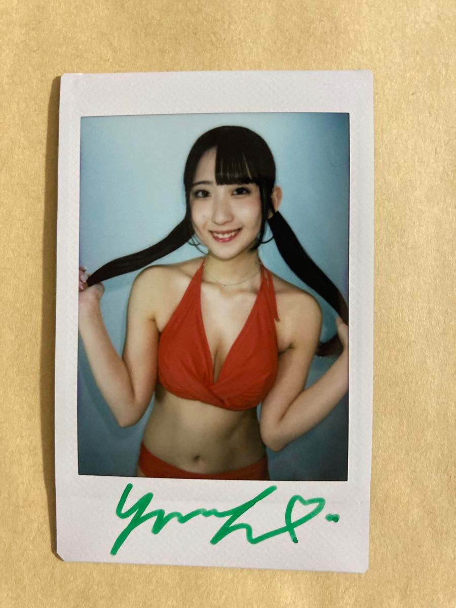 角色野满里奈亲笔签名的checki Marina Yakuno红泳衣