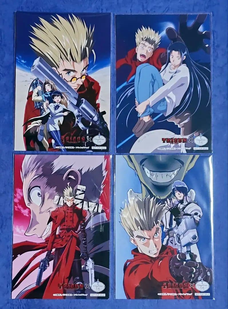TRIGUN 合作咖啡厅特典明信片4张套装