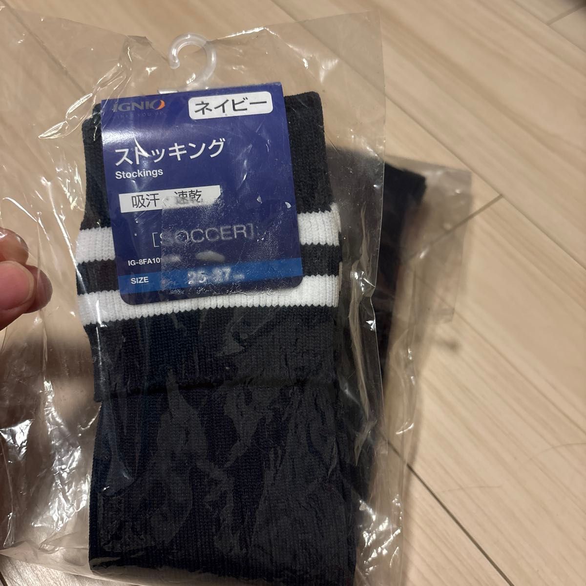 IGNIO 足球用长袜 海军蓝 25-27厘米 吸汗速干