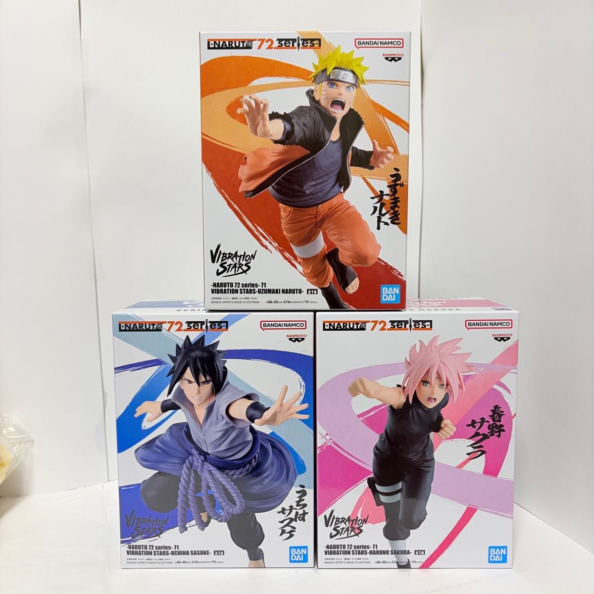 NARUTO VIBRATION STARS 72 series フィギュア 3種セット ナルト サスケ サクラ