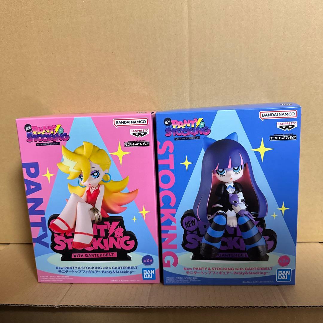 Unopened Shipping Panty & Stocking Monitor Top Figure Set