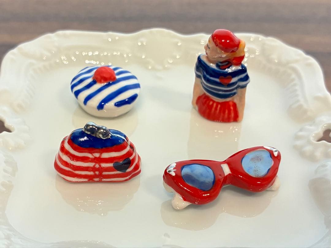 Feves La Mariniere France Miniature Ceramic Feve