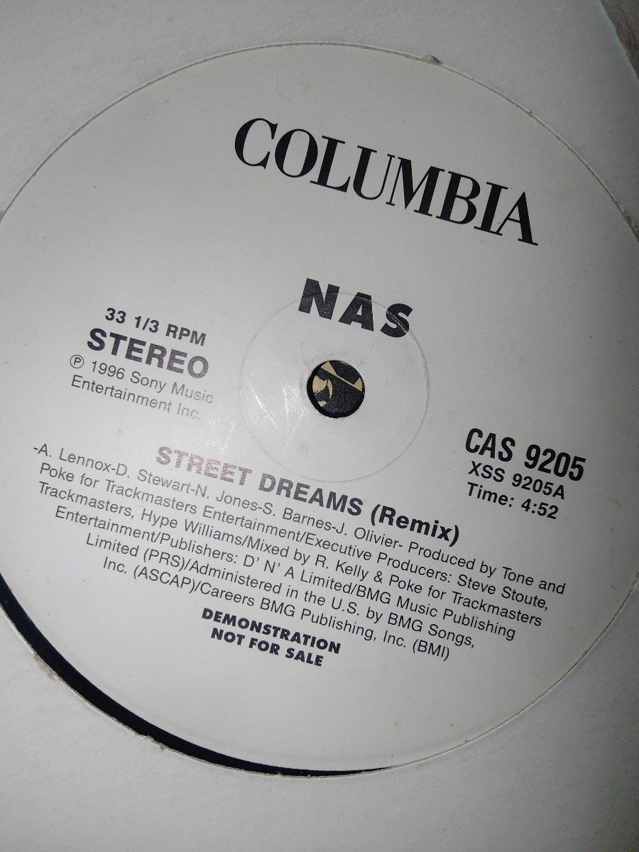 nas street dreams remix usプロモオンリー盤 ヒップホップ hiphop レコード jay-z ナス