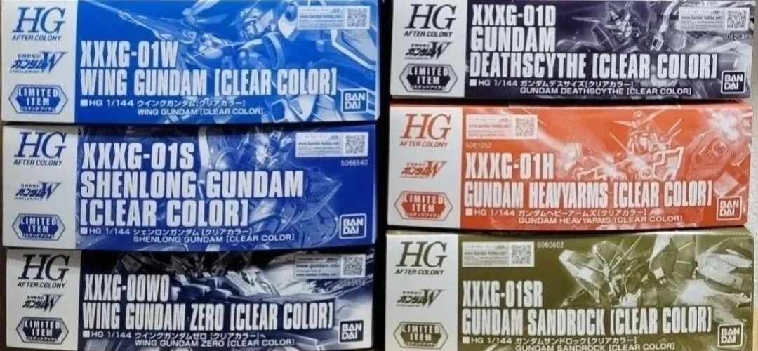 新品未组装6种套装新机动战记高达W活动限定透明彩色万代塑料模型甘普拉
