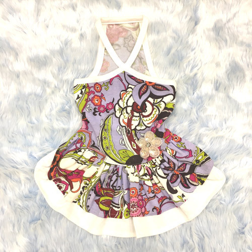 ❤️明星同款狗狗服饰❤️狗狗连衣裙【现货速发】佩斯利花纹☆连衣裙