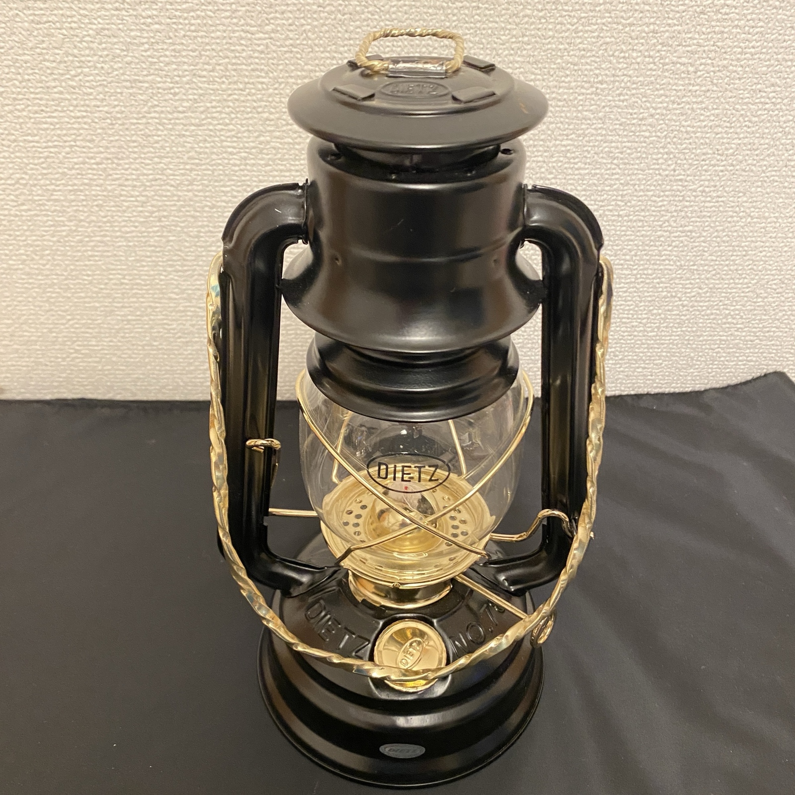 适用于Dietz 78的黄铜提手和顶环，西式花纹拧花（厚度约4〜 4.5mm )露营灯 露营 户外 Dietz