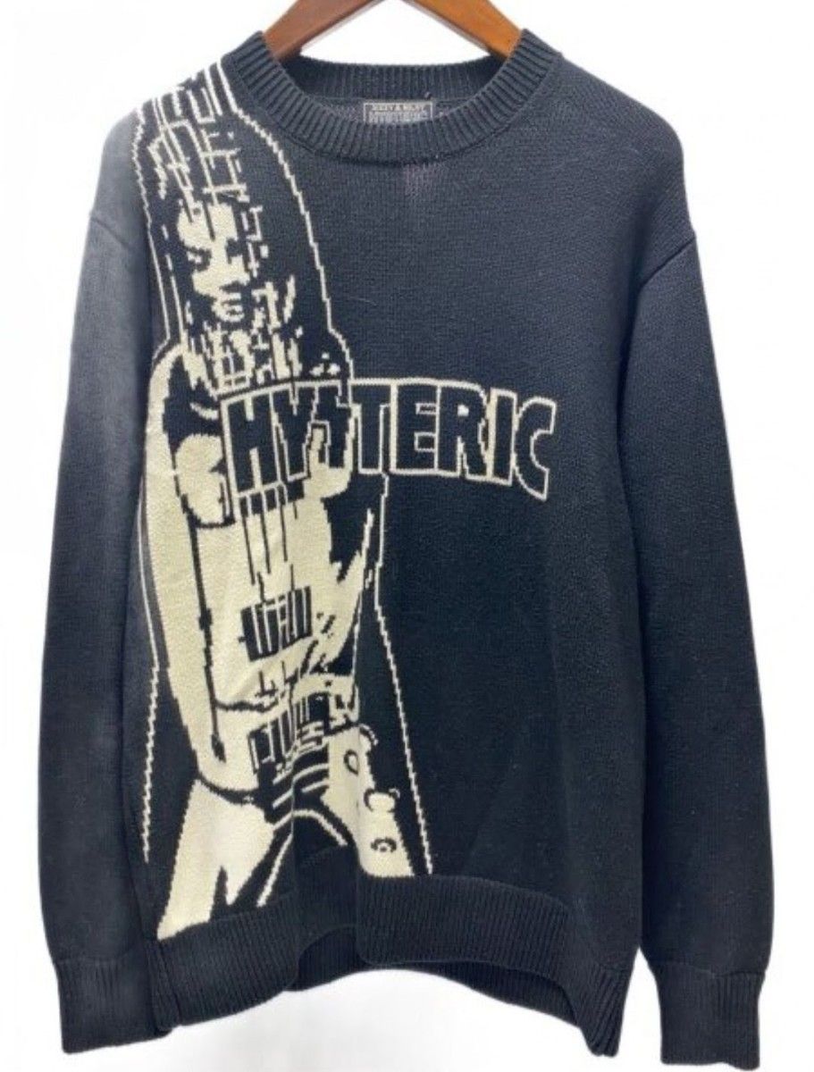 ☆【品相极佳】HYSTERIC GLAMOUR 针织衫 黑色 S码 嗜血女郎☆