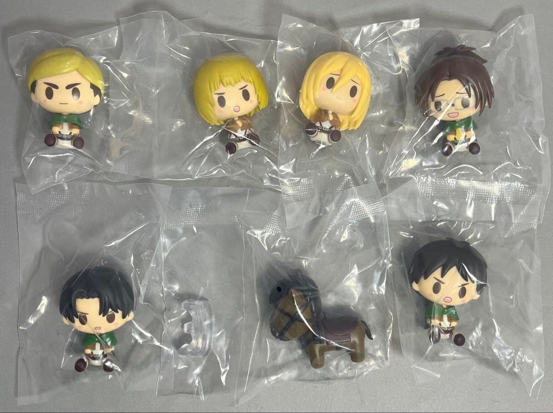 Ichiban Kuji Attack on Titan Prize H Choko N'kko Figure Semi-Complete Set Horse Levi