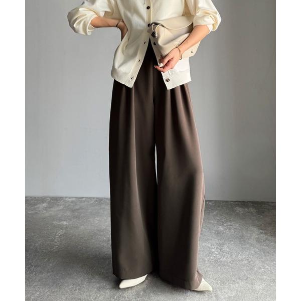 Wide Pants Slacks Trousers for Kindergarten Entrance Ceremony, Body Covering Achieved♪ Comfortable Yet Flattering. Two-Tack Wide Slacks (Set-Up Compatible) Women's