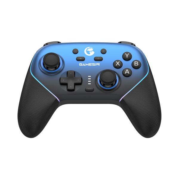 GameSir Super Nova Blue Wireless and Wired Game Controller (Switch Windows PC Android iOS Back Buttons Tap Fire Macro Gyro with Charging Dock 1-Year Warranty)