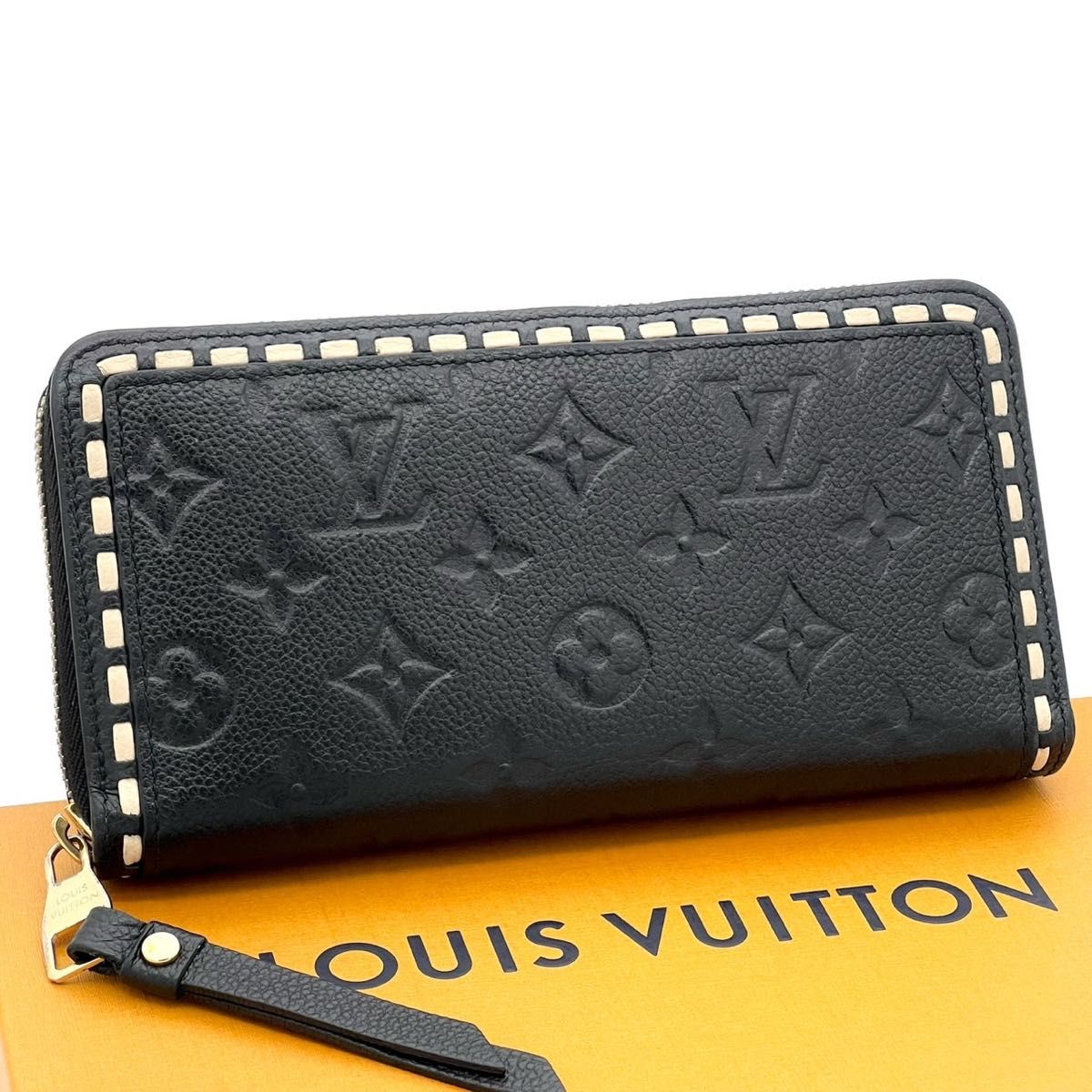 LOUIS VUITTON 路易威登 Unplugged Zippy钱包 缝线 圆拉链 长款钱包 黑色 LV