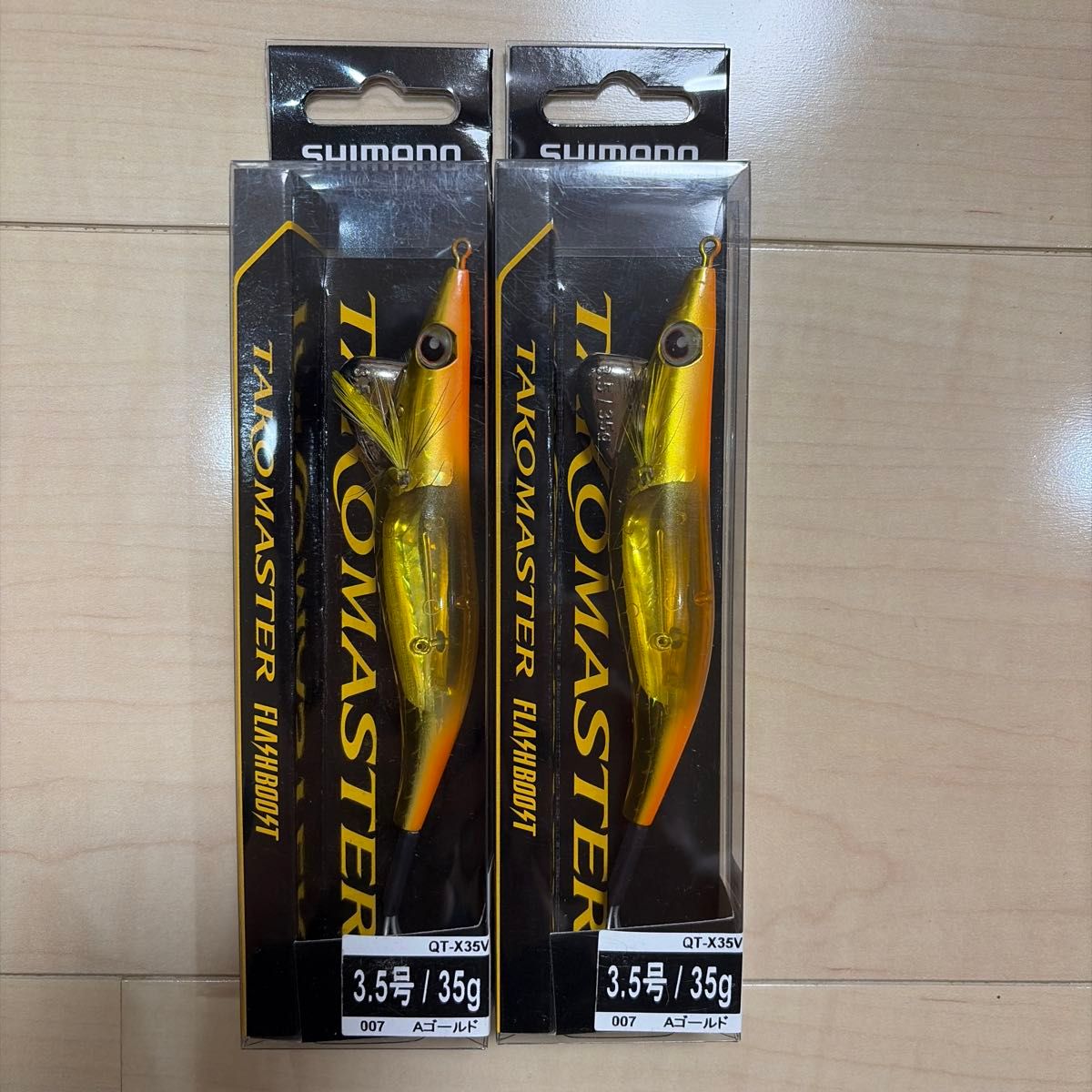 タコマスター フラッシュブースト 3.5号 QT-X35V 007 Aゴールド、2個セット