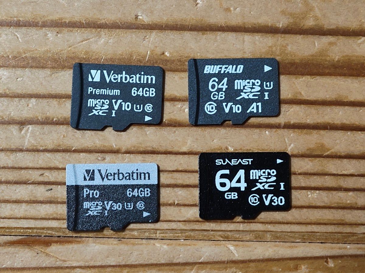 Verbatim BUFFALO 他  microSDXCカード ４枚セット