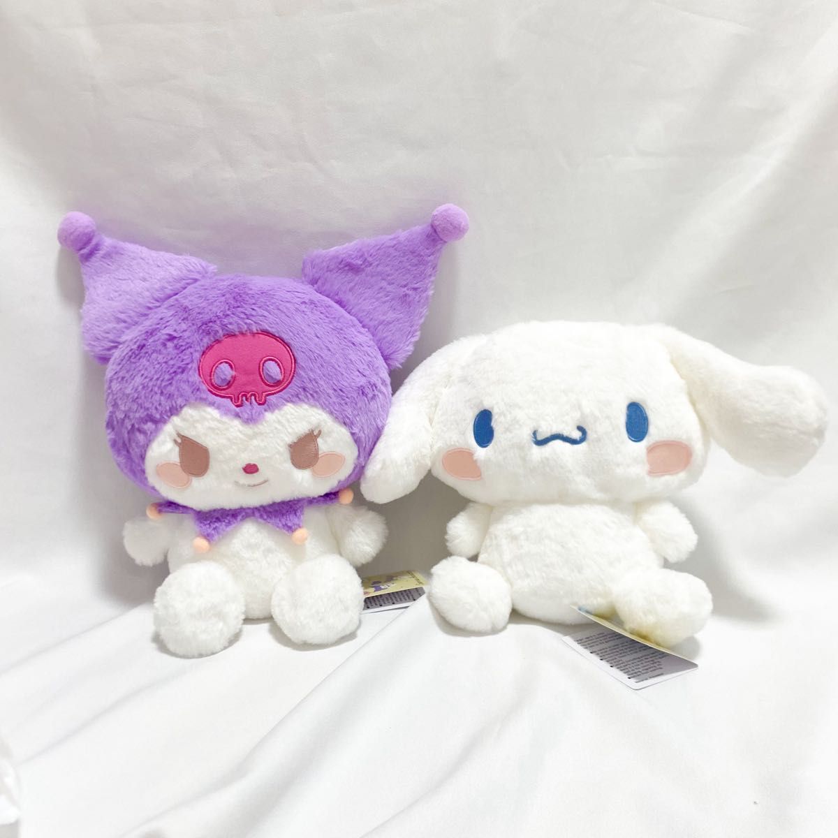 Cinnamoroll and Kuromi Mukyuu Mukyuu Doll Big Plush Toy 2-Piece Set, New