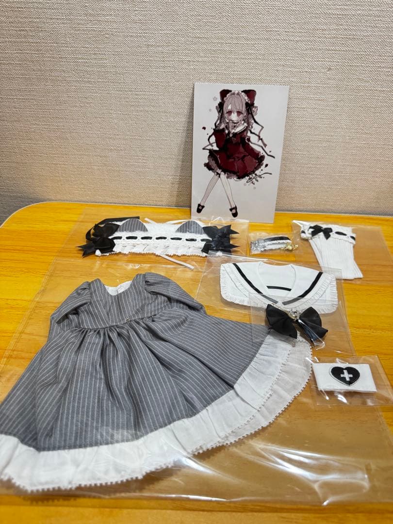维界TOY样制MDD玩偶服灰色条纹7点套装
