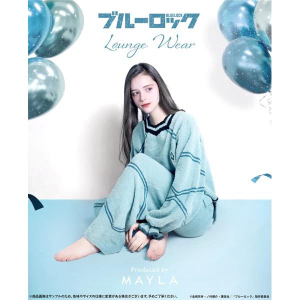 MAYLA miller blue lock商品服装房间服装蓝锁图标休息室带透明文件夹的线师凛女士自由尺寸