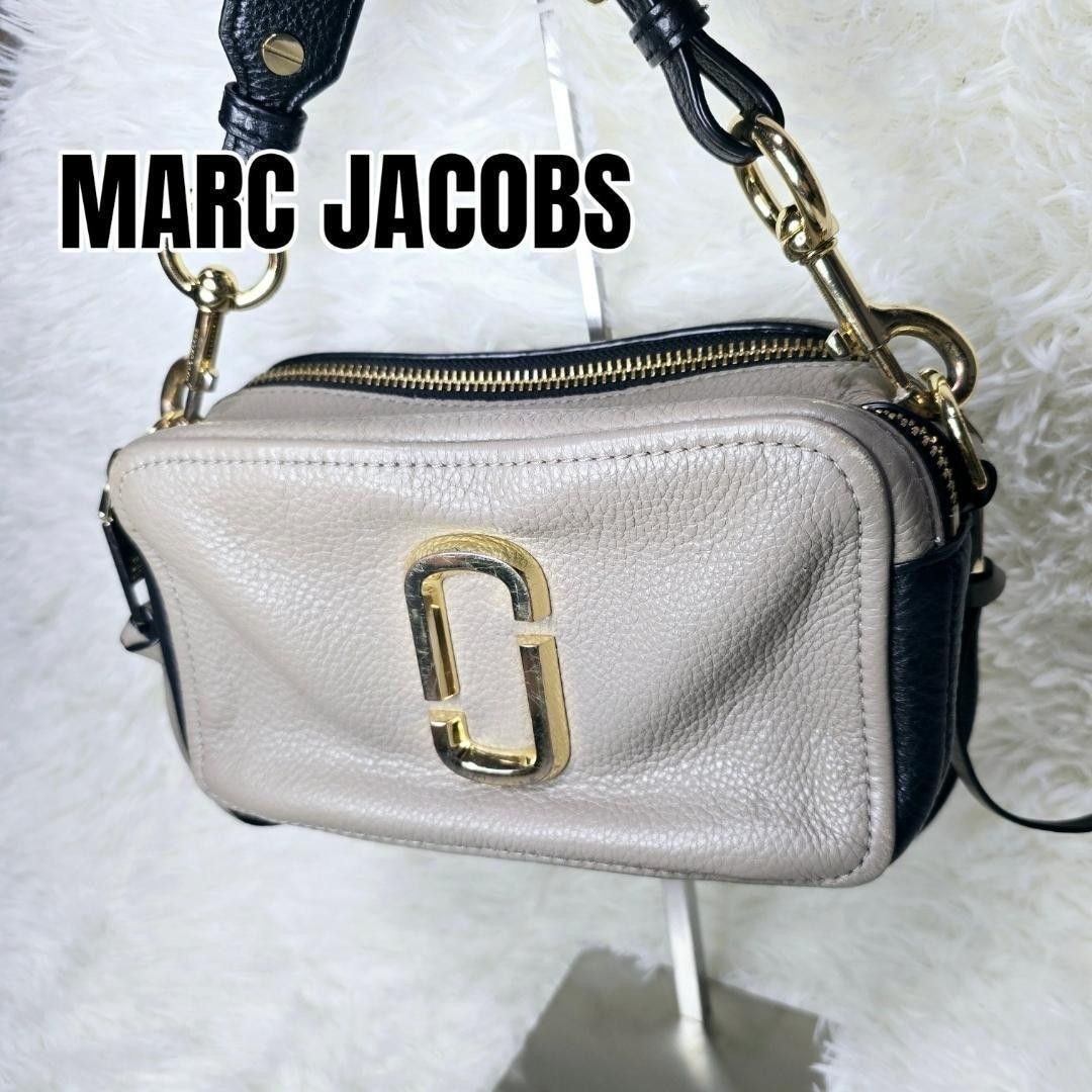 【【品相优良】马克·雅可布 斜挎包 Soft Shot 21 皮革 真皮 灰色 MARC JACOBS 服装 包装盒 极品
