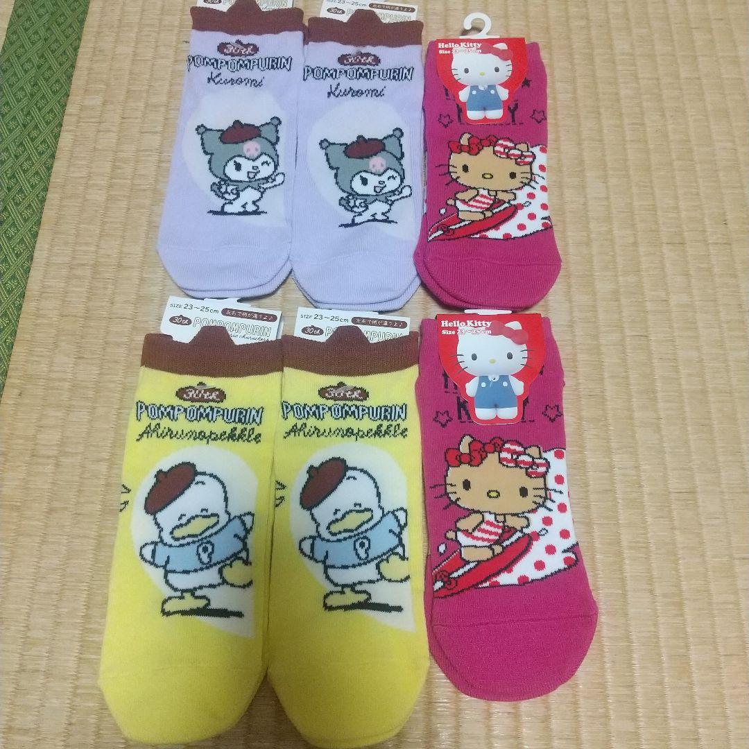 三丽鸥袜五足套装波姆普林hello kitty cromipeck