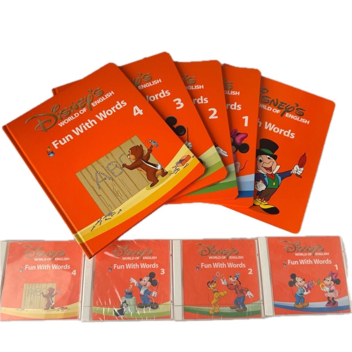 【品相极佳】DWE 《Fun With Words》绘本&CD 全4册套装 迪士尼英语系统 英语会话