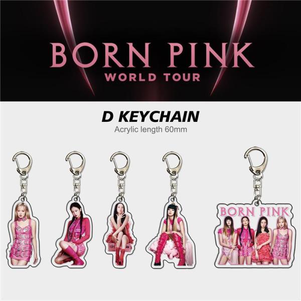 BLACKPINK周边 黑色粉色 布拉粉 钥匙圈 塑料钥匙扣 钥匙链 BORN PINK 配饰 手机 钥匙 汽车装饰 时尚 小物件