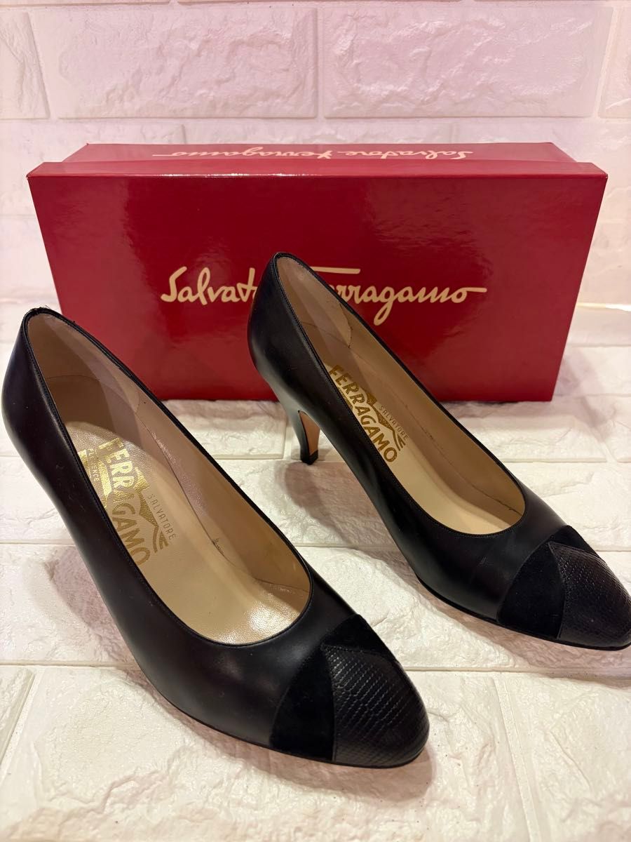 #Salvatore Ferragamo 菲拉格慕 高跟鞋 黑色 冠婚葬祭 #6C