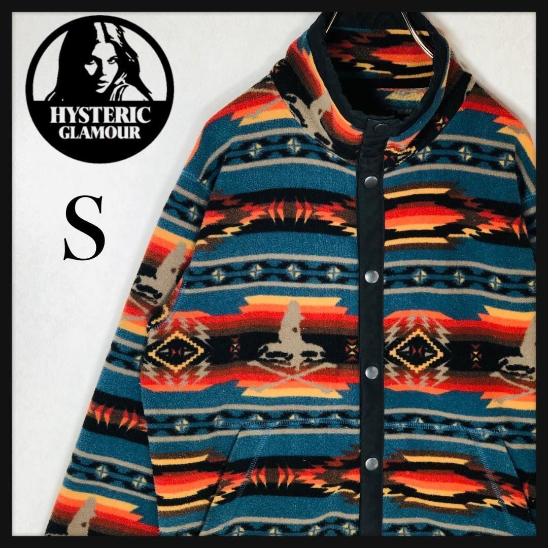 【稀有设计】Hysteric Glamour 民族风 全身印花 抓绒夹克 S
