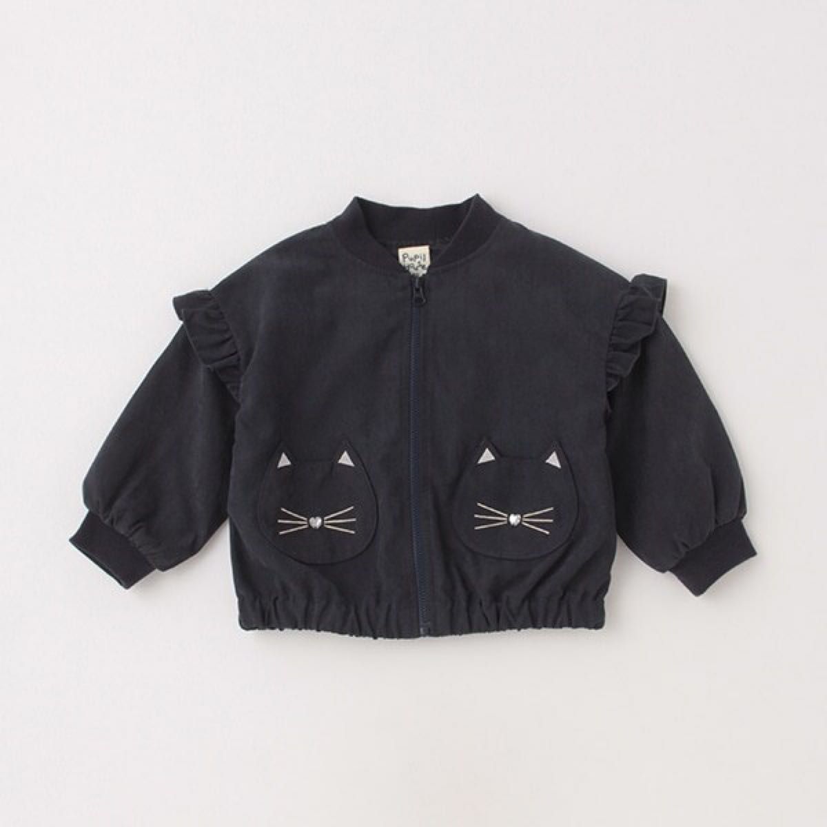 New Pu Pill House Cat Pocket Blouson