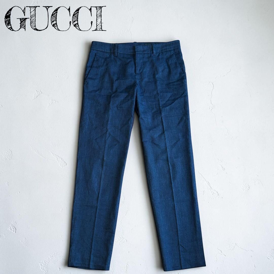 古驰 GUCCI (38) 裤子 长裤 西裤 中缝压线 汤姆·福特时期 标志刻印纽扣 意大利制造 Italy
